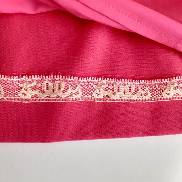 Lilly Pulitzer Largo Shift Dress Beaded Collar Coral Hot Pink Womens 8 Sheath - Picture 8 of 15